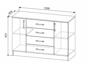 Комод Софи СКМ 1200.1 в Нюрбе - nurba.mebelnovo.ru | фото
