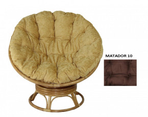 Кресло Papasan Swivel (Ротанг №4, ткань Matador 010) в Нюрбе - nurba.mebelnovo.ru | фото