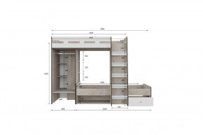 Кровать 2 яруса Акита в Нюрбе - nurba.mebelnovo.ru | фото