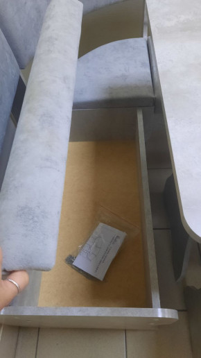 Кухонный уголок Миссия V велюр (цемент) в Нюрбе - nurba.mebelnovo.ru | фото