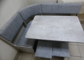 Кухонный уголок Миссия V велюр (цемент) в Нюрбе - nurba.mebelnovo.ru | фото