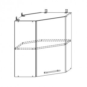 Монако ВПУ 600 шкаф верхний угловой в Нюрбе - nurba.mebelnovo.ru | фото