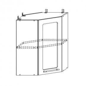 Монако ВПУС 550 шкаф верхний угловой в Нюрбе - nurba.mebelnovo.ru | фото
