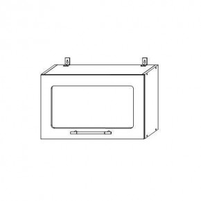 Опера ВПГС 600 шкаф верхний горизонтальный со стеклом в Нюрбе - nurba.mebelnovo.ru | фото
