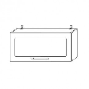 Опера ВПГС 800 шкаф верхний горизонтальный со стеклом в Нюрбе - nurba.mebelnovo.ru | фото