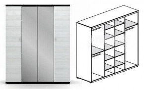 Шкаф 4-х дверный Гретта СБ-207 в Нюрбе - nurba.mebelnovo.ru | фото