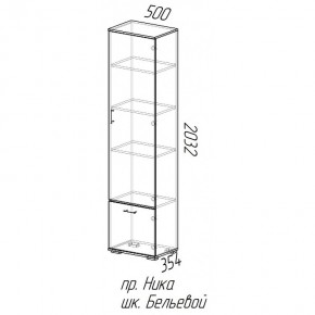 Шкаф бельевой Ника 500 в Нюрбе - nurba.mebelnovo.ru | фото
