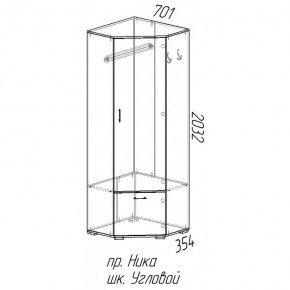 Шкаф угловой Ника в Нюрбе - nurba.mebelnovo.ru | фото
