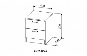 Тумба прикроватная Diamante ТДИ 400-1 в Нюрбе - nurba.mebelnovo.ru | фото