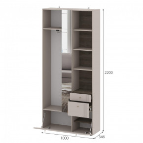 Вешалка с зеркалом Одетта (ВШ1) в Нюрбе - nurba.mebelnovo.ru | фото